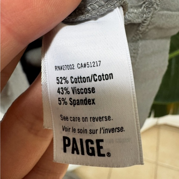 Paige Men's Gray Henley Short Sleeve Shirt in Large - Picture 3 of 4